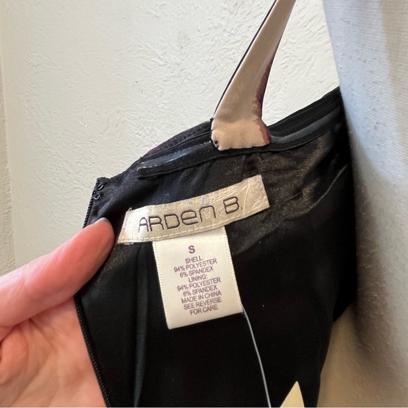 Vintage Arden B Dress Purple Black One Shoulder Small S Y2K/2010s/90s - Picture 9 of 13